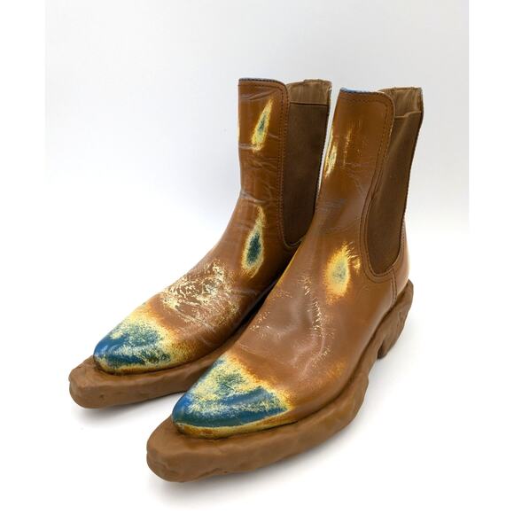 CAMPER Gender Inclusive Venga Women's Chelsea Boot Brown Multi size US7.5 EU38 - Picture 10 of 16